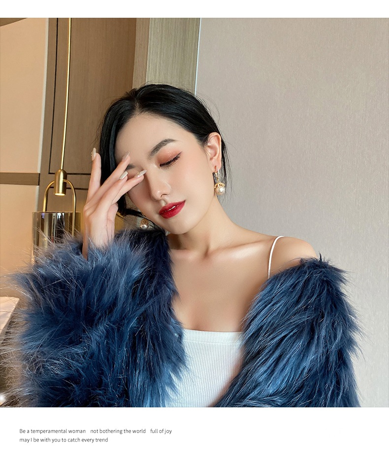 Retro Ball Copper Inlay Artificial Pearls Zircon Drop Earrings 1 Pair