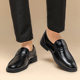 Leather Shoes Men's Business Formal Shoes British Korean Style Black Casual Leather Shoes Youth Work Men's Leather Shoes