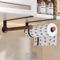 胡桃木キッチン専用ティッシュホルダーロール紙ホルダーラップ収納棚トイレットペーパーフック雑巾ホルダー