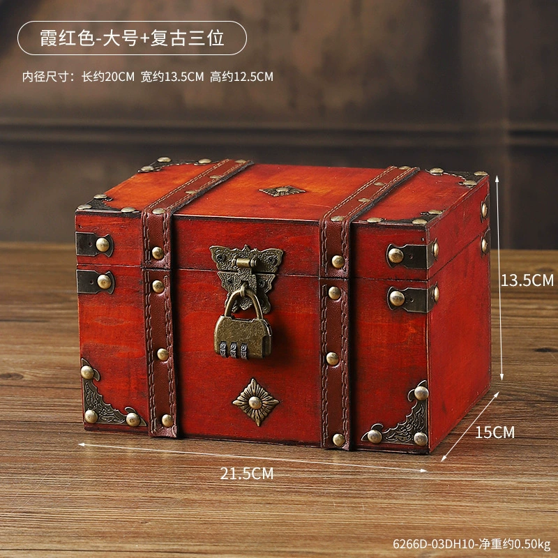 Retro wooden table storage box, wooden box