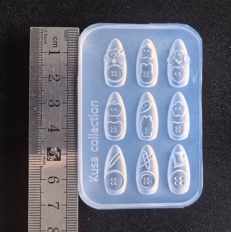 Molde de manicura amor arco en relieve flor ornamentos molde abrasivo alta permeabilidad estereoscópica DIY decoración molde de silicona