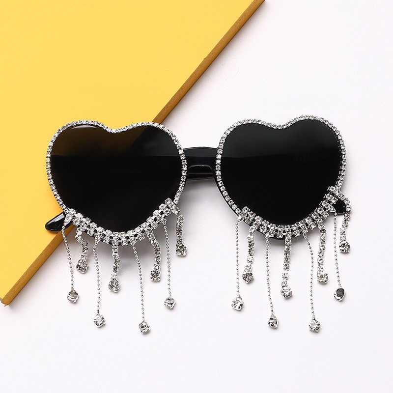 19g Weight Frameless Glasses Structure Sunglasses Classification UV400 Protection, Acrylic Lens Material Polygon Glasses Style Outdoor, Travel Occasion Heart Shape Pattern Women's Gender Simple Style, Classic Style Style Simple Style Classic Style Heart Shape UV400 Protection Acrylic Polygon Frameless Women's Sunglasses 3