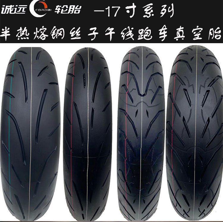 17-inch semi-hot melt radial wire vacuum Tire Sports Car tire 110/120/160/140/180-17 tire