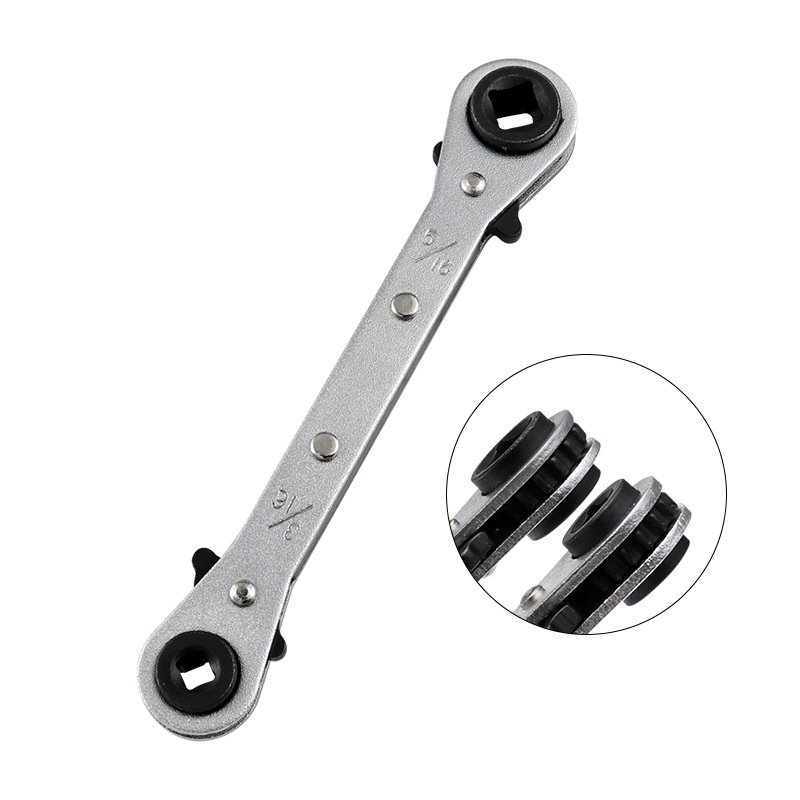 双头四用棘轮扳手制冷用棘轮扳手 弯头棘轮扳手 批发