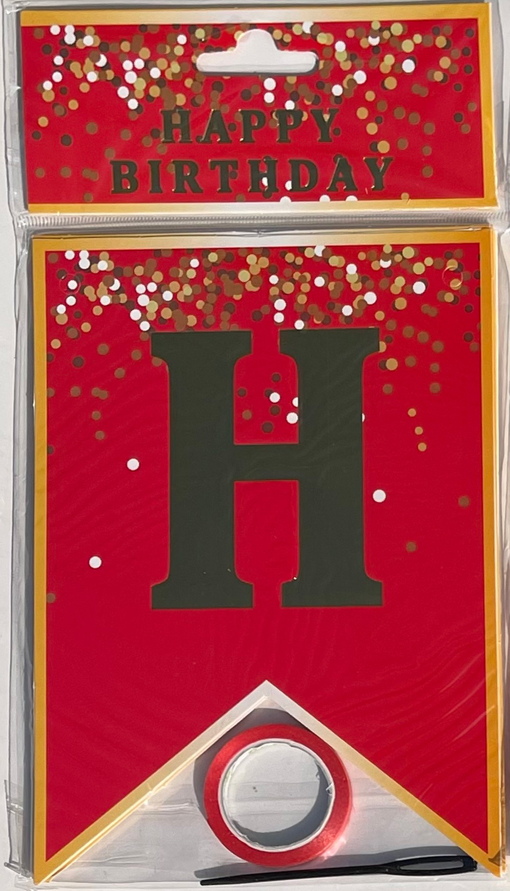 HAPPY BIRTHDAY fiesta de cumpleaños en inglés diseño diagonal de bandera de cola de mermaid letras banderas de color