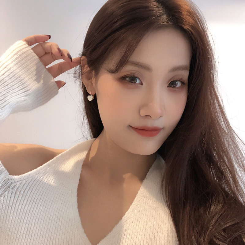 No Inlaid Inlay Material Earrings Classification Fashion Heart Alloy No Inlaid Drop Earrings