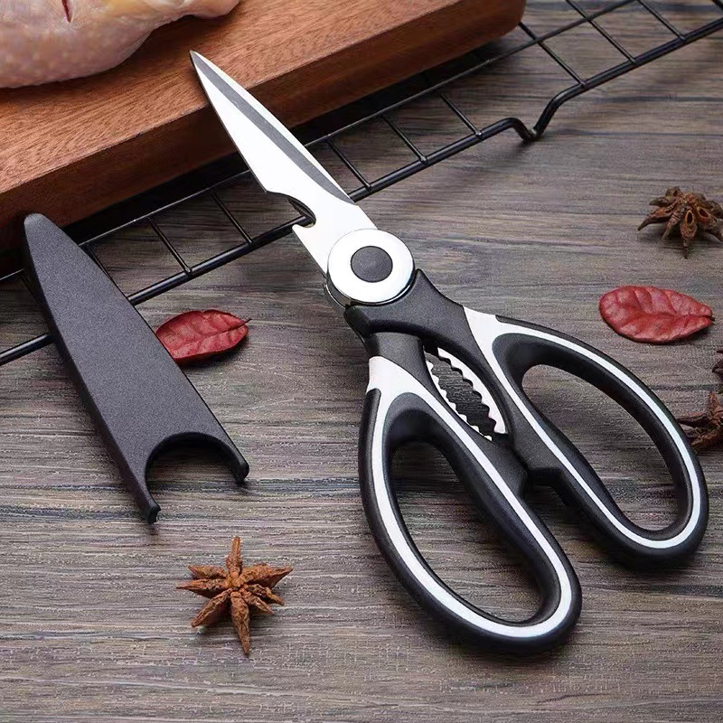 不锈钢多功能厨房剪刀家用杀鱼专用剪刀强力鸡骨剪烤肉剪大号剪子