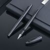 Black sand metal signature pen business office neutral pen gift pen printing logo pluck cover simplicity wholesale