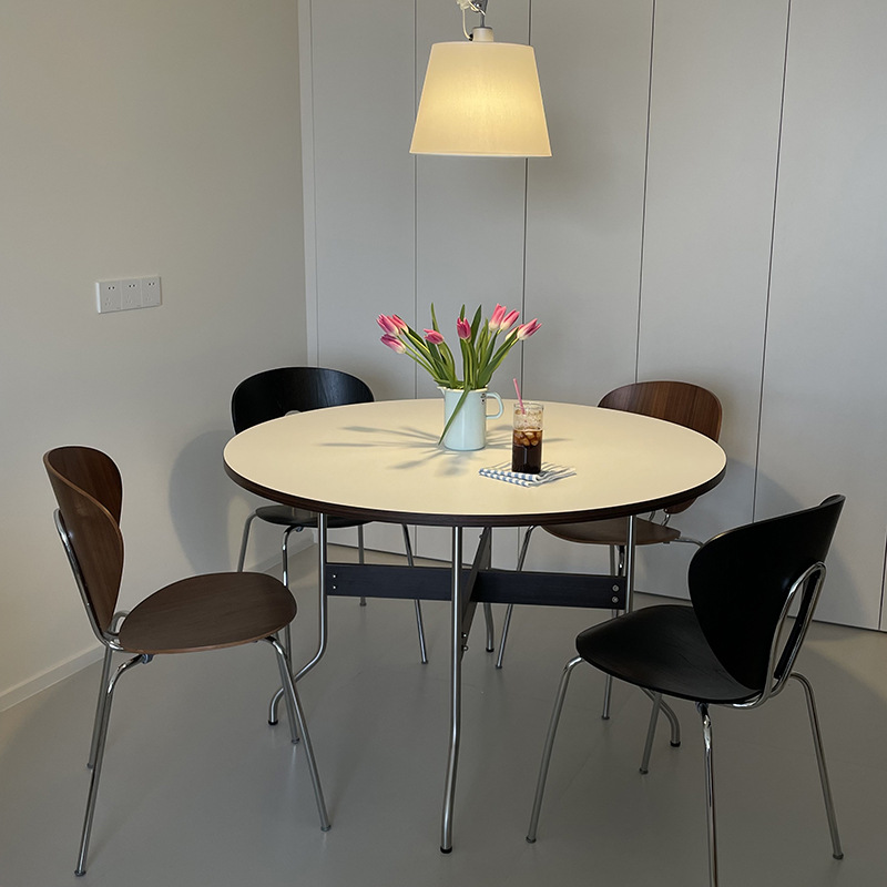 Wholesale Dining Table and Chair Set, Modern White Round Table, Round Dining Room Coffee Table, Meeting Table, Dining Table, Mobile Coffee Table