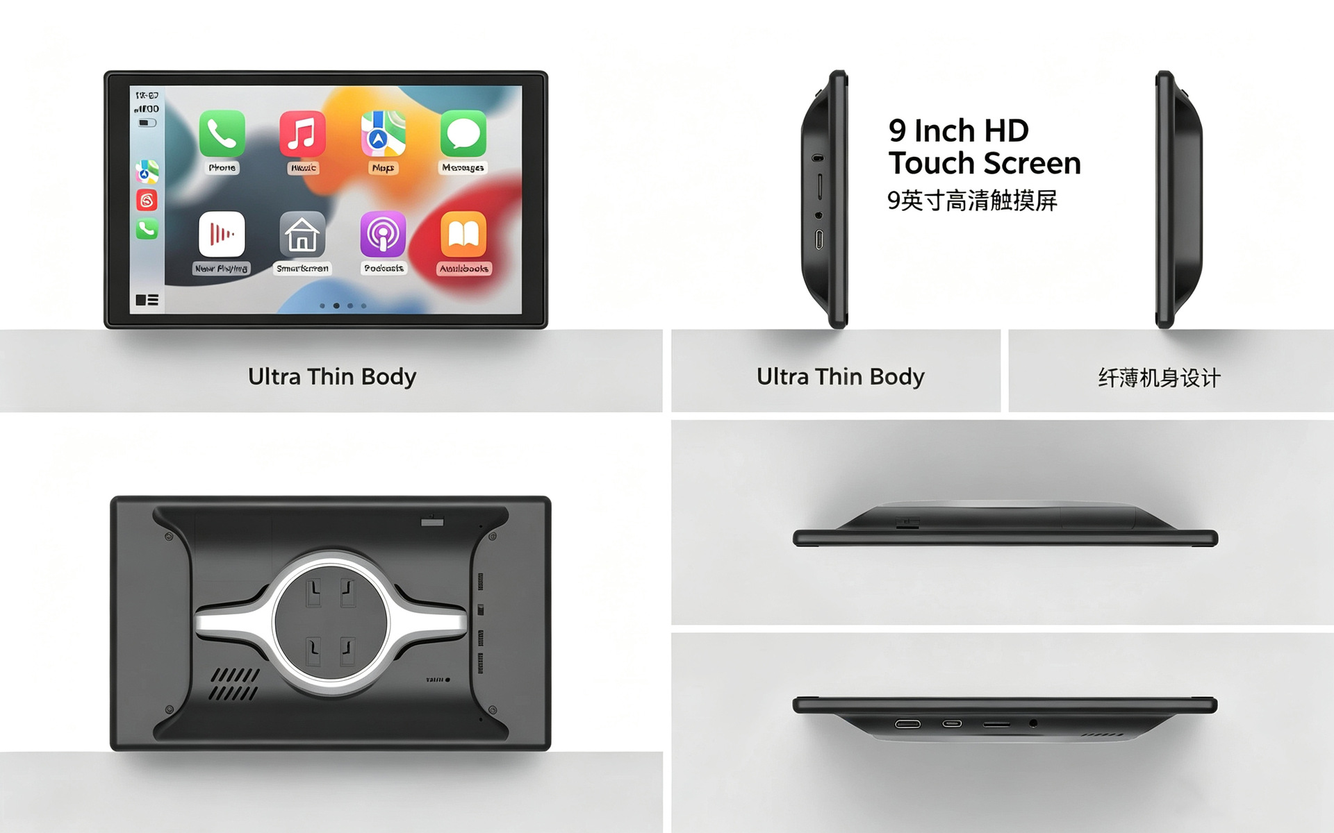 9inch Car Mp5 Player with Bluetooth Carplay Navigation Radio Capacitive Screen Universal Model 983