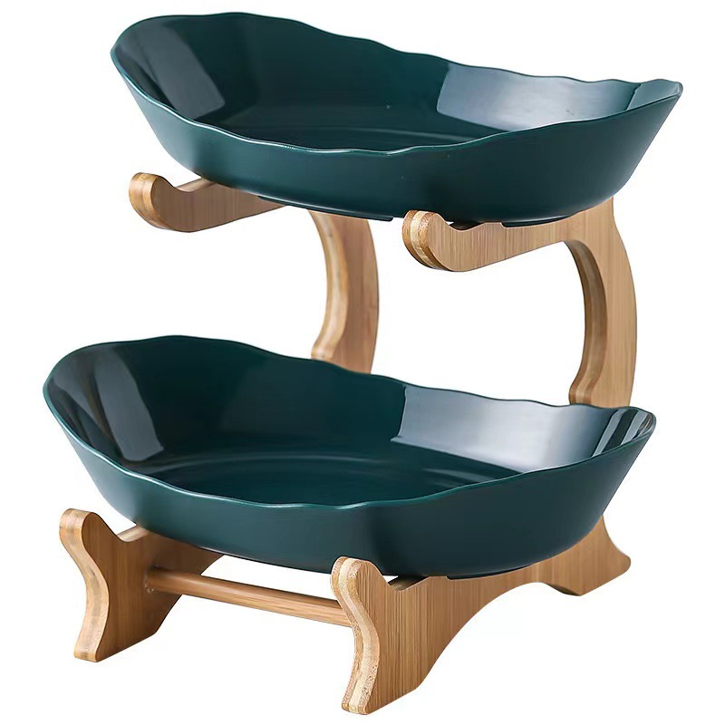 Plato de frutas multicapa transfronterizo, mesa de té de sala de estar, plato de refrigerios, plato de frutas para refrigerios, plato de dulces, plato de frutas para bocadillos