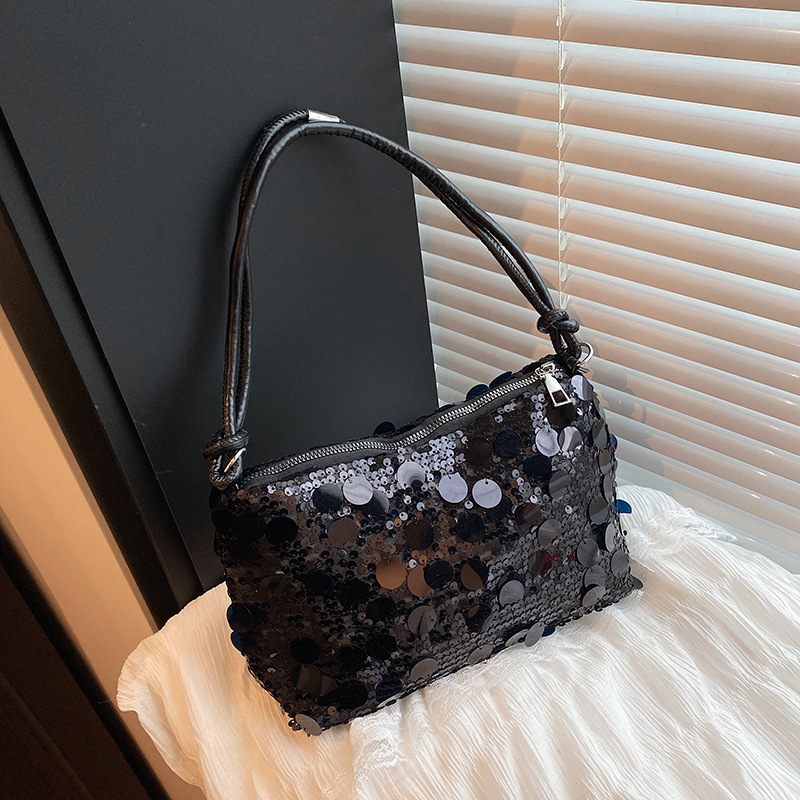 2025 nuevo diseño de nicho bolso de mujer de cadena portátil de un solo hombro tendencia lentejuelas personalidad bolso de mujer de moda bolso de mensajero