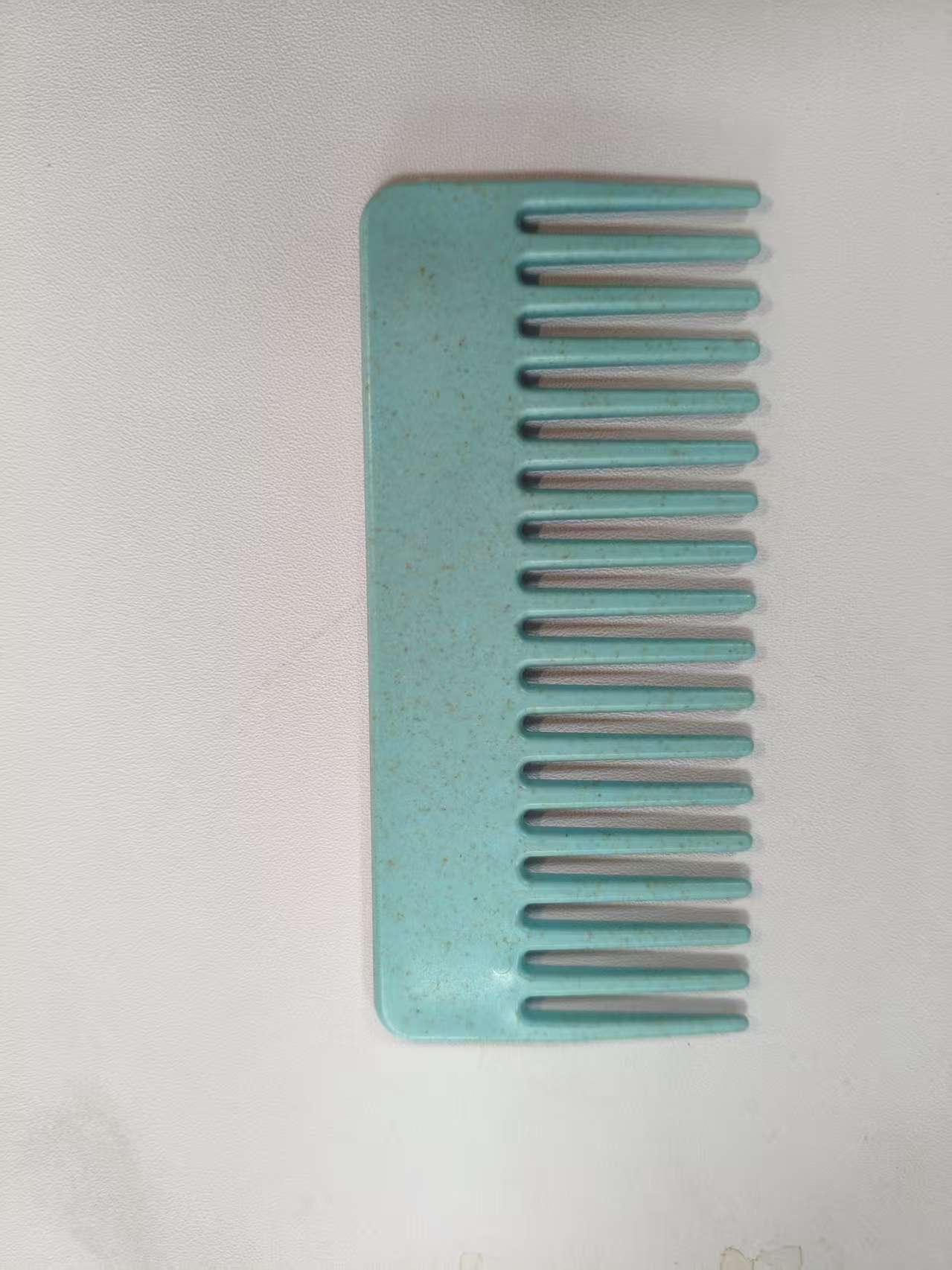 Peine rectangular de dientes anchos de estilo caliente transfronterizo, peine plano esponjoso de paja de trigo, peinado suave, peine antiestático para mujer
