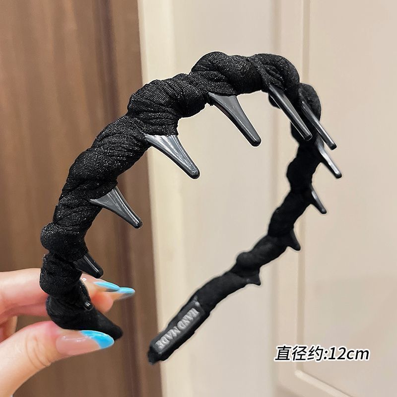 法式复古针织宽边发箍女高级感发卡小香风高颅顶压发头箍洗脸发捆|undefined