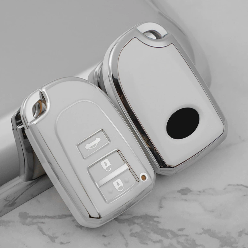Чехол для ключей Toyota подходит для новой Corolla Highlander, чехол для ключей от автомобиля New Reiz, внешняя торговля TPU Silver Edge