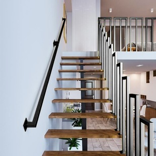 Household Non-Slip Handrails, Stair Railings, Simple Modern Indoor Kindergarten Corridors, Bar Iron Art Wooden Stairs