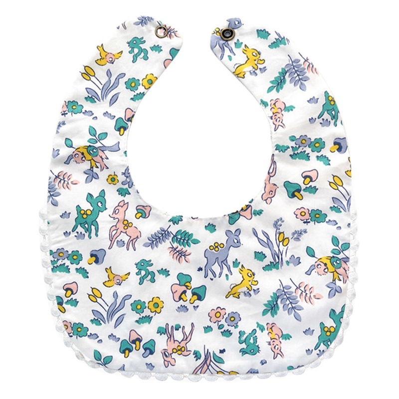 Bebé puro algodón babero bebé recién nacido impermeable floral lindo bebé y bebé suministros al por mayor fábrica