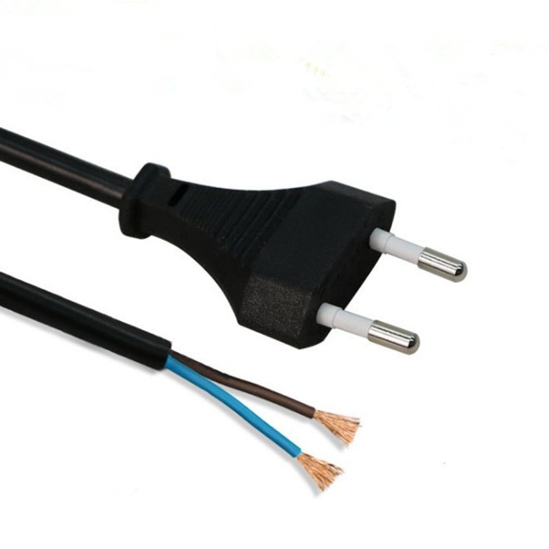 现货欧式插头/欧洲插头/法式圆插/纯铜国标扁二插