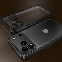 适用苹果17ProMax手机壳肤感磨砂镜头全包iphone16超薄保护套防摔