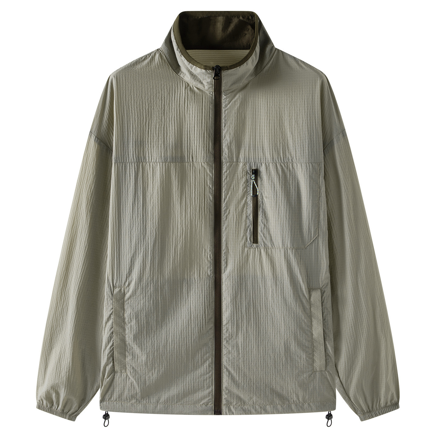 High-end AliExpress cross-border stand-up collar sun protection clothing men's jacket outdoor fashion zipper ice silk sun protection clothing unisex UP