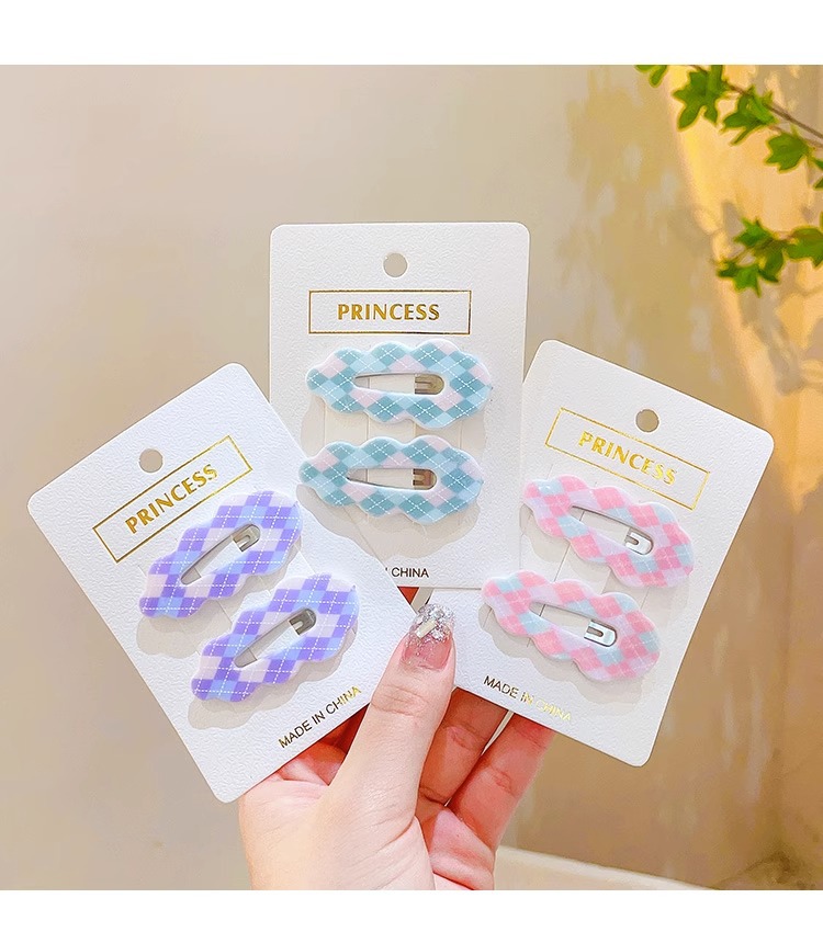 Classic Style Color Block Plastic Printing Hair Clip display picture 1