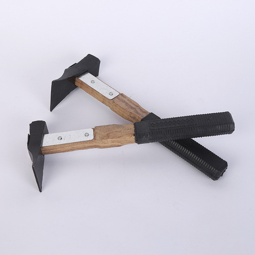 Reinforced wooden handle planing adze PVC shock-proof handle plastic-coated large and small forged planing adze planing ax woodworking square roof manufacturer wholesale