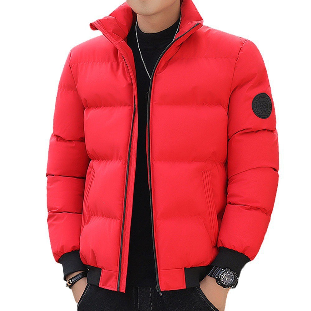 Giacca casual coreana in cotone caldo e spesso da uomo con colletto rialzato invernale, nuovo stile_voghion.com