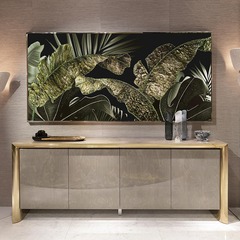 意式輕奢客廳電視櫃設計師別墅大平層不鏽鋼visionnaire儲物櫃