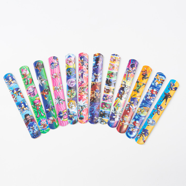 Nueva historieta Sonic raqueta anillo anime Sonic Snap anillo pulsera erizo juguete correa para la muñeca