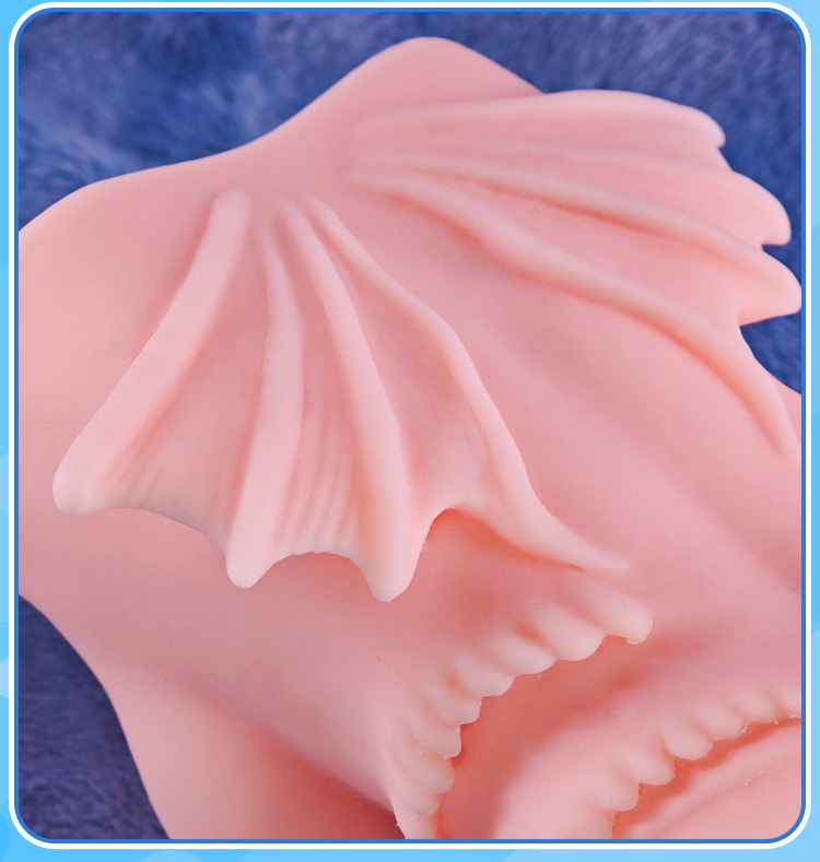 Alien-Shaped Manual Masturbation Cup in TPE, Inverted Mold Design, Skin Tone — detail image 19