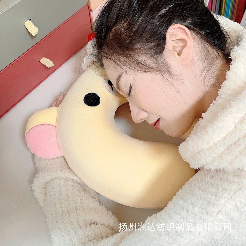 Algodón de memoria encantador en forma de U almohada multi-tipo elástico lento almohada de cuello almohada de siesta de oficina viaje de negocios almohada cubierta de almohada