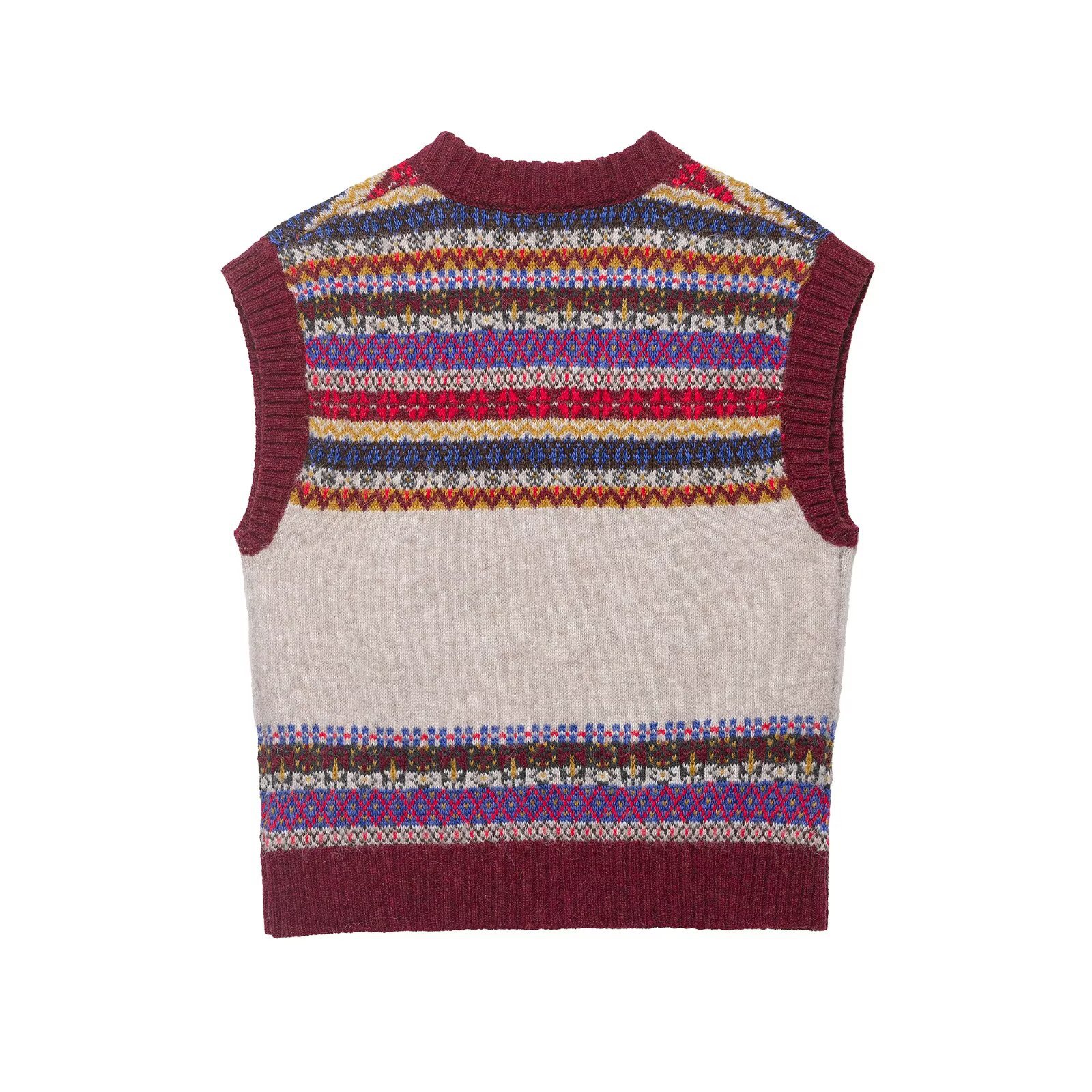 PB & ZA ropa de mujer 2026 primavera temperamento de moda versátil estilo de viaje minimalista Jacquard chaleco de punto 0021003 image 5