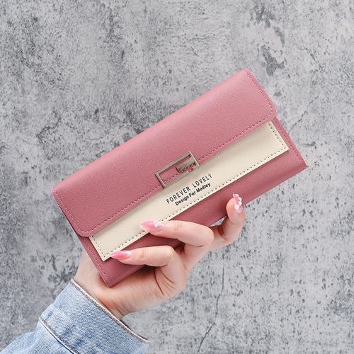 Long Wallet Women  New Tri-fold Clutch Multifunctional PU Leather Bag Wallet