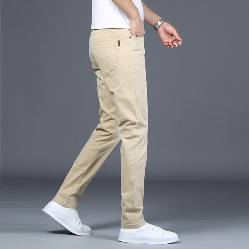 Casual Pants for Men 2025 Spring and Autum Khaki Business Slim Straight Pants for Men Versatile Stretch Pants