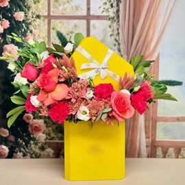 INS风八角绒布盒鲜花盒 情人节礼物盒 送生日纪念日礼物盒 爆款