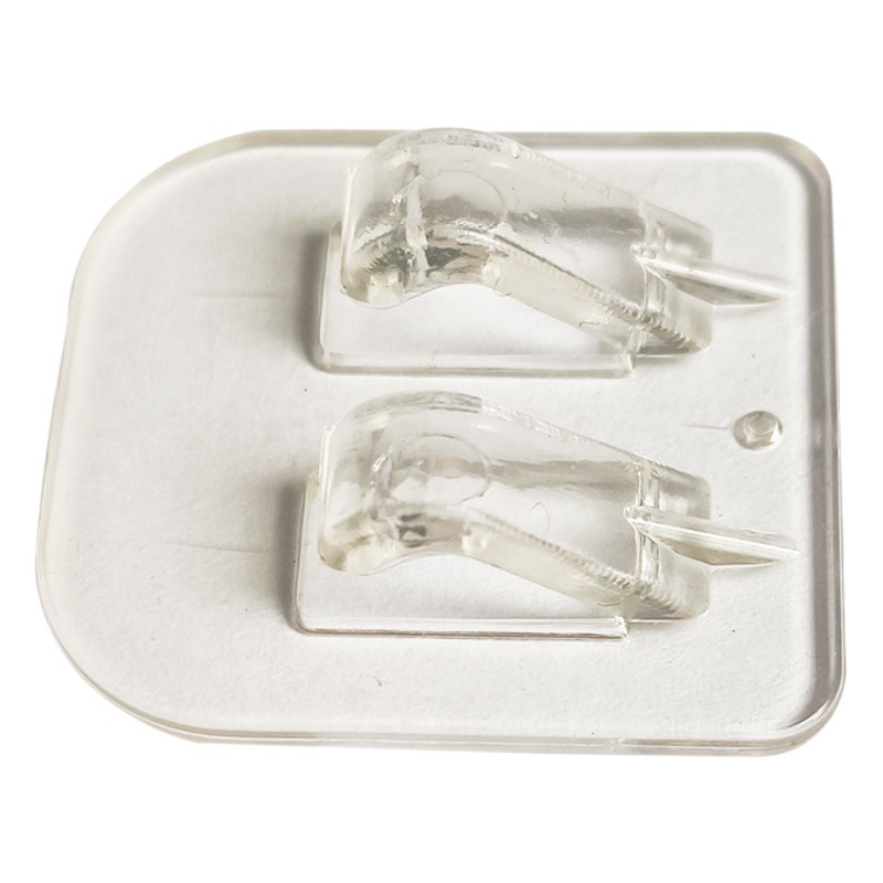 Botón de garra Botón de doble garra Pegatina transparente sin costuras Pegatina sin perforación Accesorios de hebilla de tarjeta fuerte Estante de cocina y baño Gancho Parche