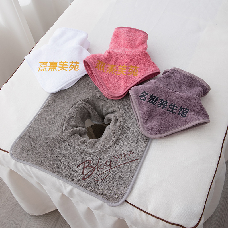 Specialized Hole Towel for Beauty Salon, Bed Sheet with Hole, Headrest Towel, Massage Bed Thickened Face Pad, Beauty Bed Hole Towel Specialized Hole Towel for Beauty Salon, Bed Sheet with Hole, Headrest Towel, Massage Bed Thickened Face Pad, Beauty Bed Hole Towel