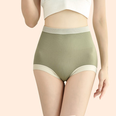 One-piece tummy control, seamless high-waist underwear for women, pure cotton, graphene, breathable, slimming triangle underwear for women