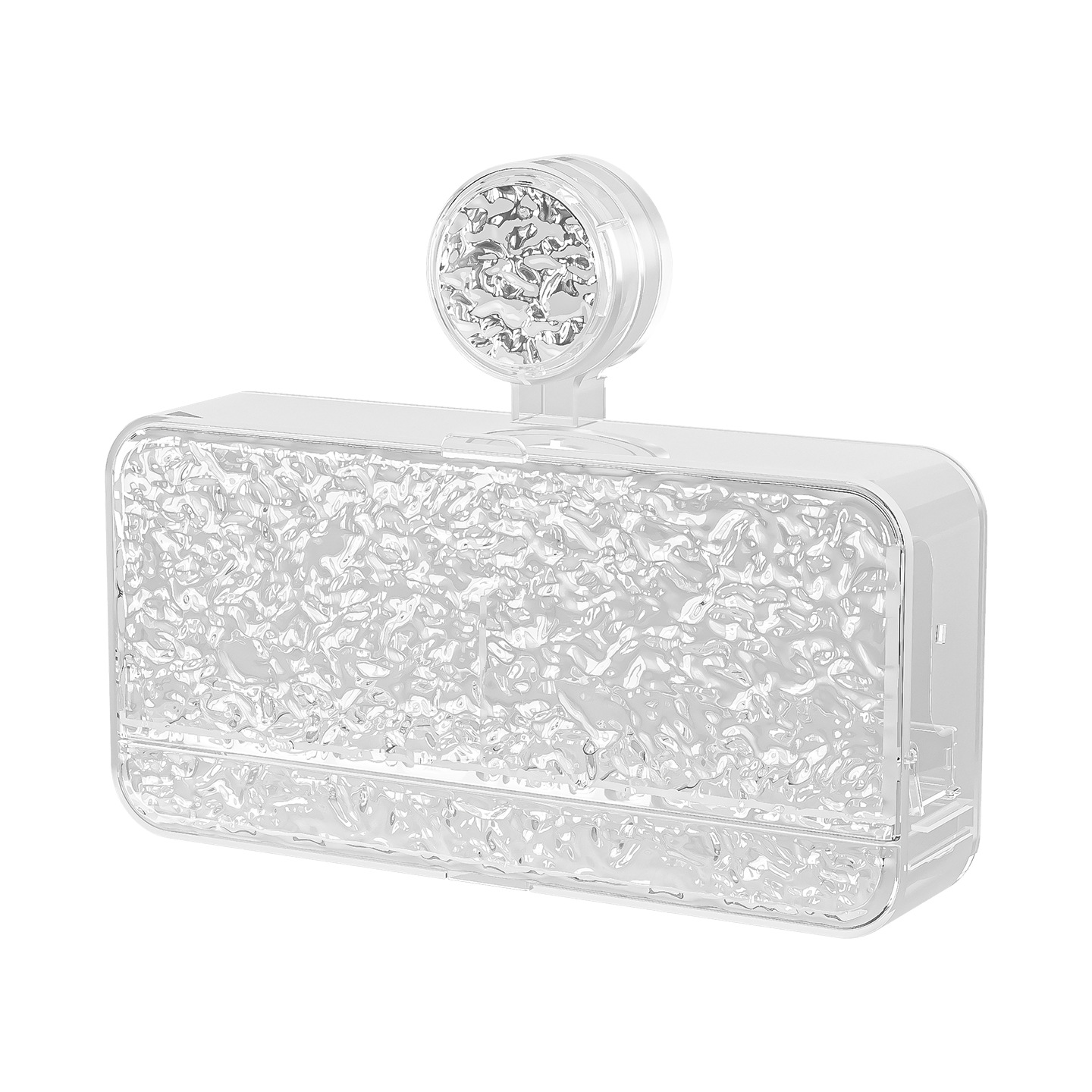 Caja de jabón con ventosa Caja de jabón sin perforación montada en la pared Estante de almacenamiento Baño doméstico con tapa Mesa de lavado de drenaje