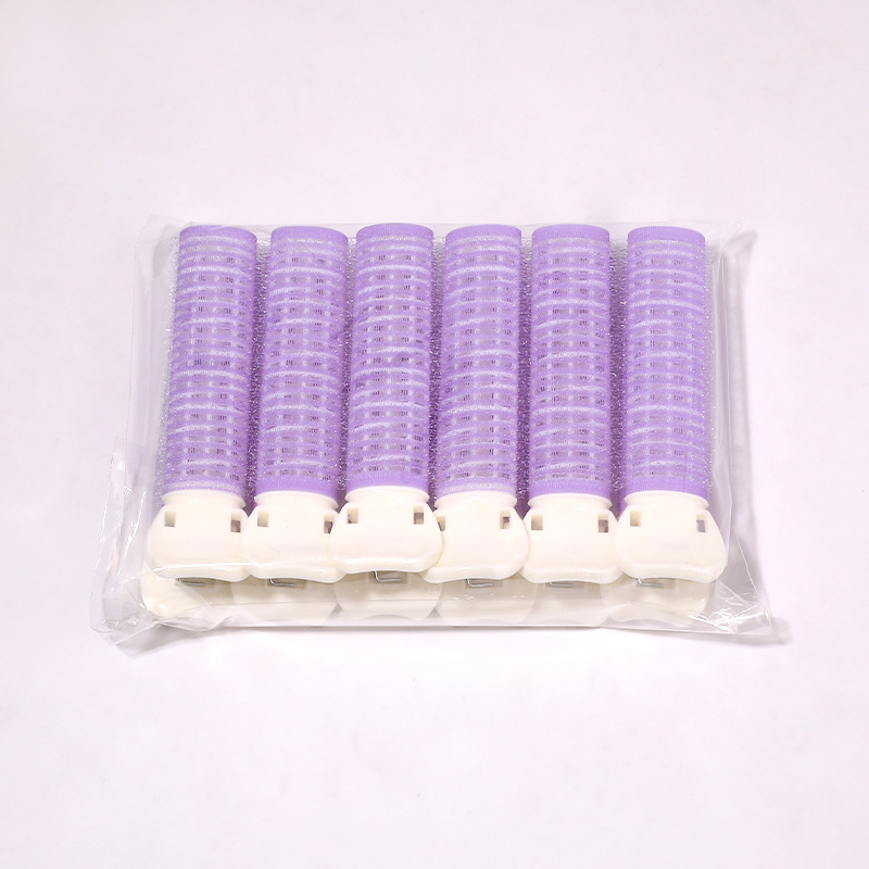 보라색 앞머리 클립