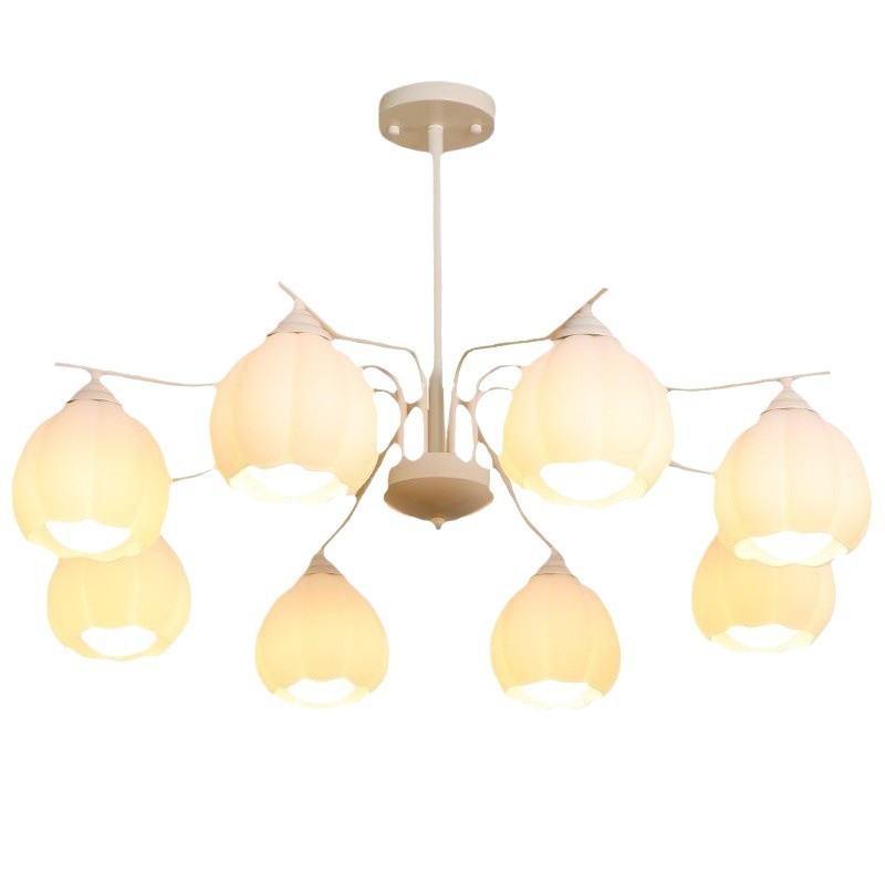 Lámpara de brotes de flores de estilo francés crema moderna simple romántica cálida lámpara de sala de estar comedor medieval dormitorio lámpara de estudio