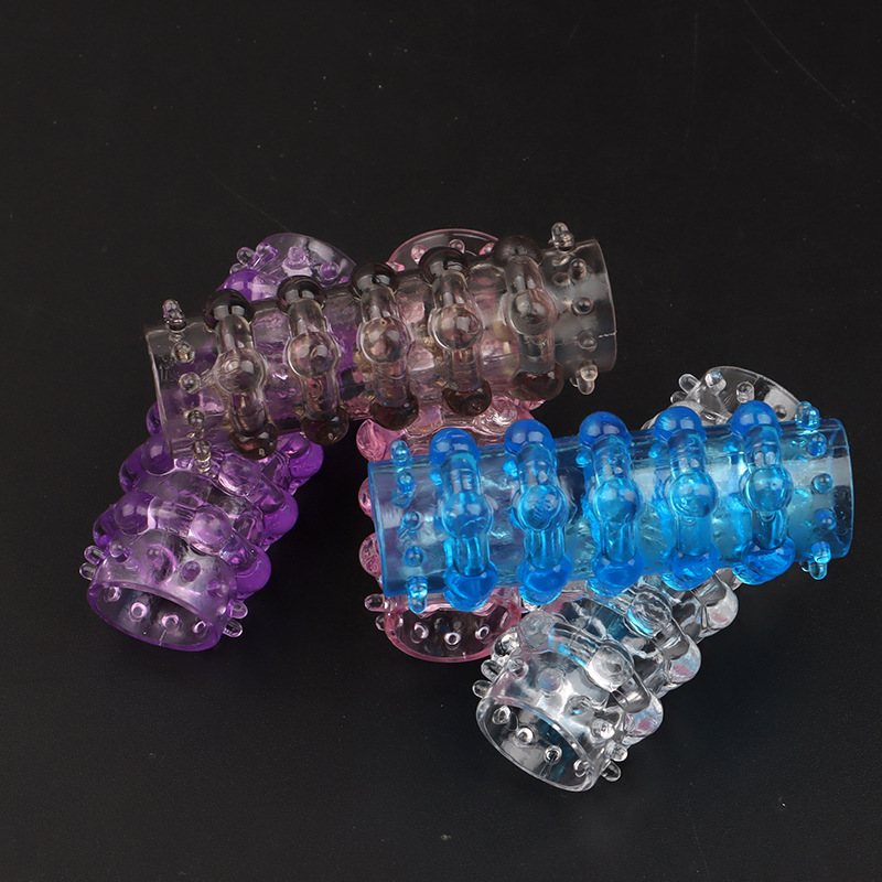 Dragon Ball Textured Locking Penis Ring, TPE Wolf Teeth Granules, Adult Men — detail image 5