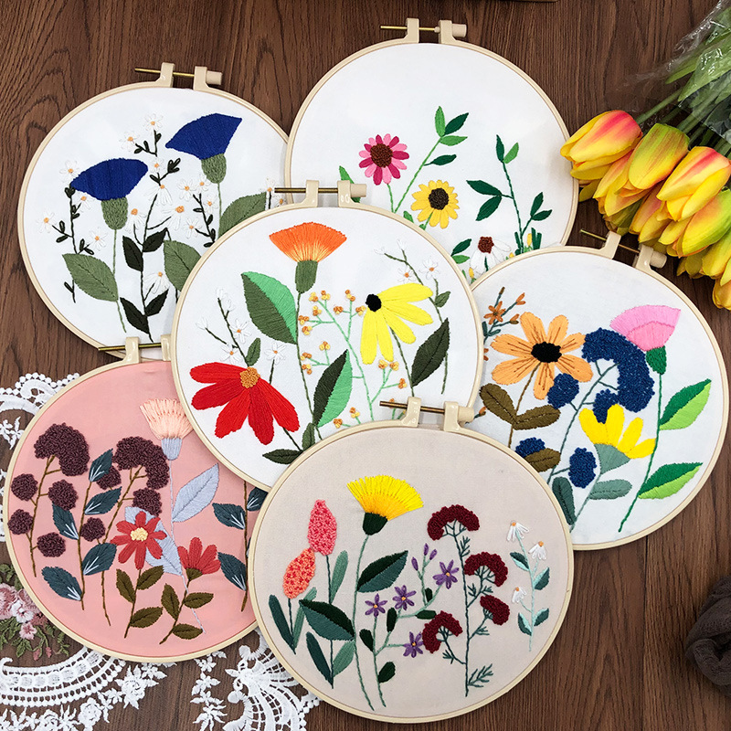 Nuevos productos bordados DIY bordado a mano material de tela paquete de fabricación creativa transfronteriza venta directa spot