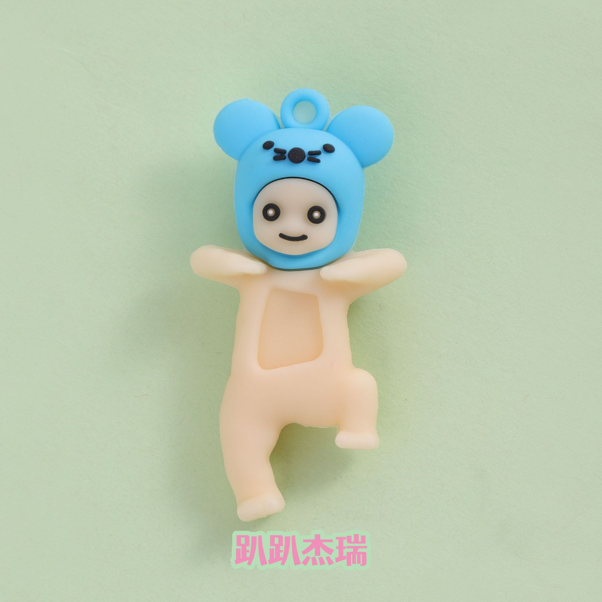 Personalizado adorable creativo muñeca de goma de acero accesorios llavero de dibujos animados 3D PVC pegamento suave pequeño regalo coche image 12