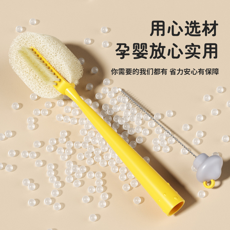 3 - en - 1 cepillo de botella de leche doméstico de mango largo limpieza de taza de agua cepillo de limpieza de taza artefacto mágico multifuncional cepillo de limpieza de cubierta de taza de paja
