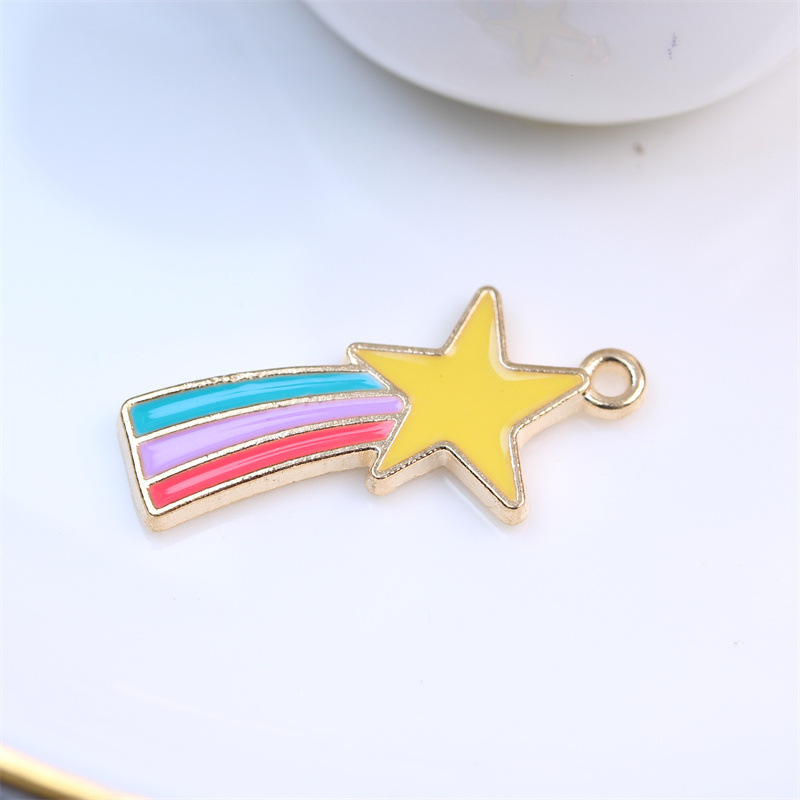 DIYアクセサリー合金滴油虹雲ネックレスイヤリングキーホルダーペンダントメーカー卸売り|undefined