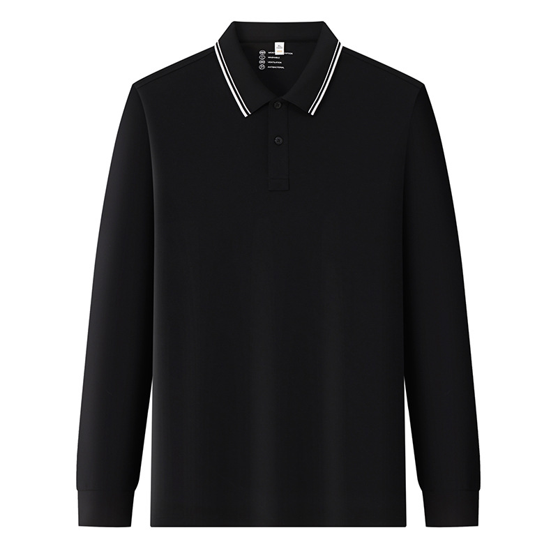 Trajes de trabajo casuales camisas publicitarias personalizadas camisetas de polo blancas de manga larga para hombres