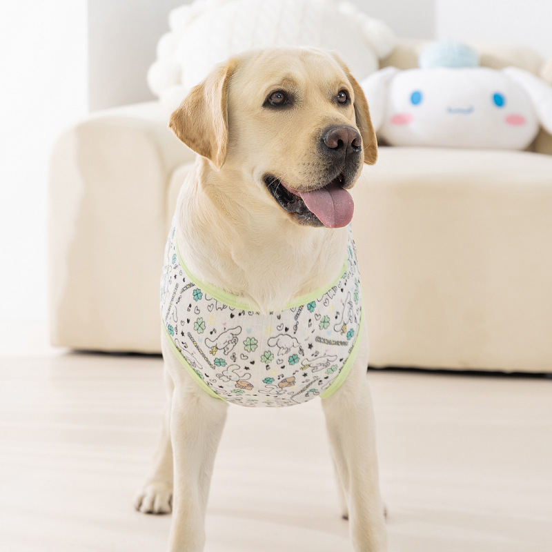 Ropa para mascotas Primavera y verano Perros finos de orejas grandes Marca común Perros medianos y grandes Chaleco Golden Retriever Labrador Ropa para perros
