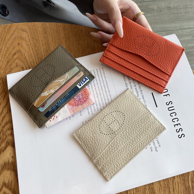 Genuine Leather Short Card Holder, First-Layer Cowhide, Ultra-Thin One-Piece Bank Card Holder, Ins-Style Compact Mini Multi-Layer Coin Purse Genuine Leather Short Card Holder, First-Layer Cowhide, Ultra-Thin One-Piece Bank Card Holder, Ins-Style Compact Mini Multi-Layer Coin Purse