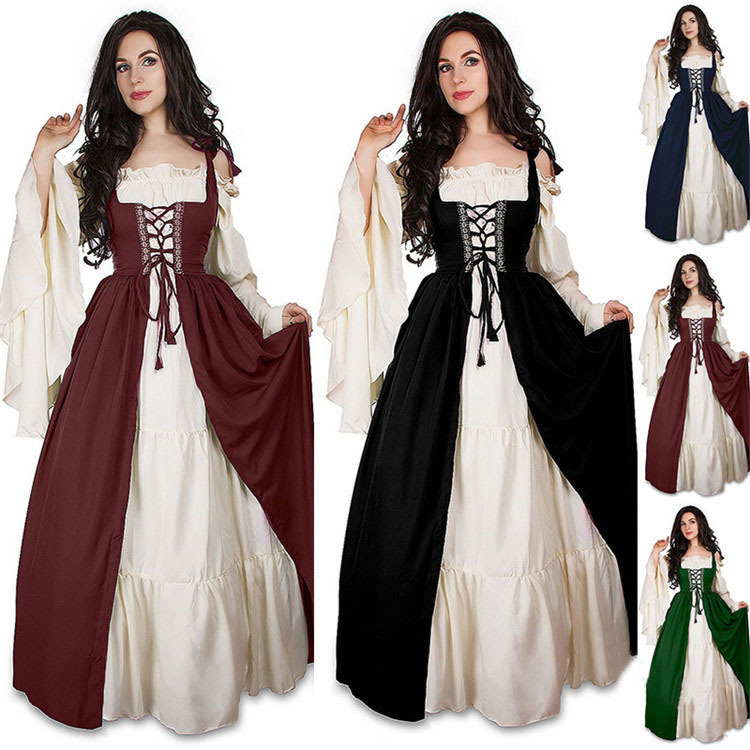 Medieval European Retro Court dress Princess Victoria Queen's Waistband Drama Stage Drama Costumes Medieval European Retro Court dress Princess Victoria Queen's Waistband Drama Stage Drama Costumes